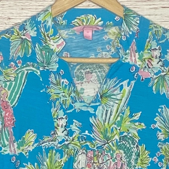 Lilly Pulitzer Joycee Top in Jungle Glam Toile Sz XS - Picture 10 of 12